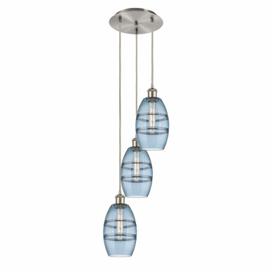 Vaz 3 Light Medium Cord Hung Pendant 25.13 Inch Tall by Innovations - 113B-3P-G557-6
