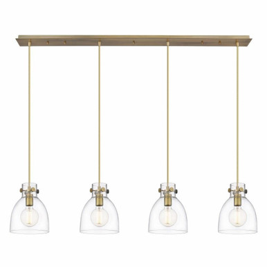 Newton Bell 4 Light Oversized Linear Pendant by Innovations - 124-410-1PS-G412-8