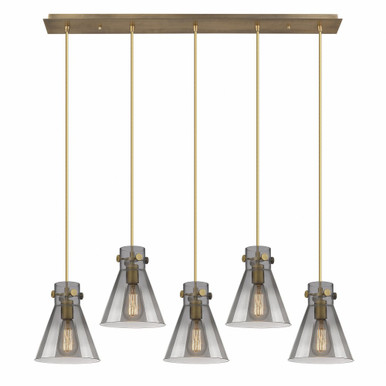 Newton Cone 5 Light Oversized Linear Pendant by Innovations - 125-410-1PS-G411-8