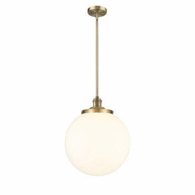 Beacon 1 Light Medium Stem Hung Pendant 14 Inch Wide by Innovations - 201S-G20-14