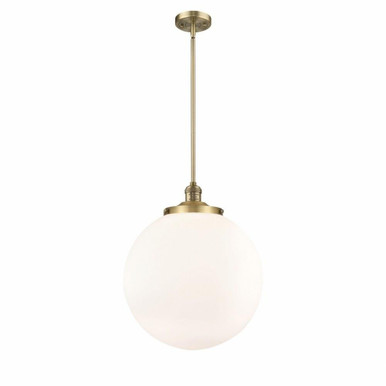 Beacon 1 Light Medium Stem Hung Pendant 16 Inch Wide by Innovations - 201S-G20-16