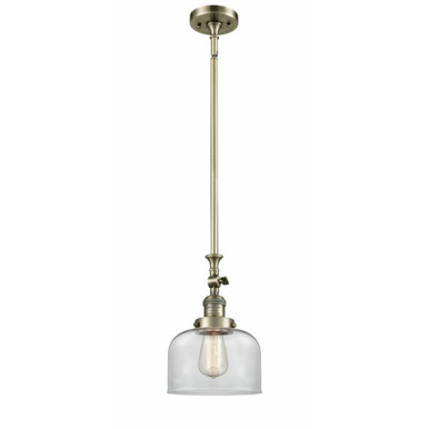 Bell 1 Light Small Stem Hung Tiltable Pendant 14 Inch Tall by Innovations - 206-G7