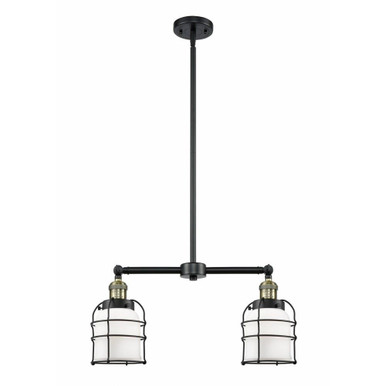 Bell Cage 2 Light Large Island Pendant 10 Inch Tall by Innovations - 209-G5-CE
