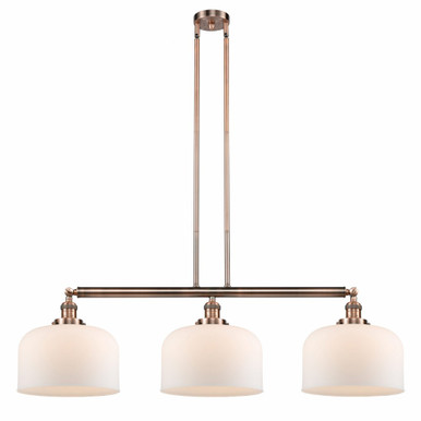 Bell 3 Light Oversized Island Pendant 42 Inch Wide by Innovations - 213-G7L-L