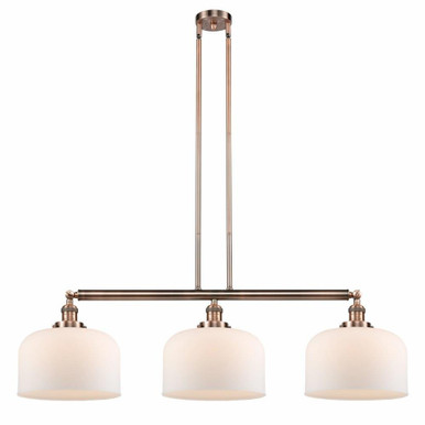 Bell 3 Light Oversized Island Pendant 42 Inch Wide by Innovations - 213-G7L-L