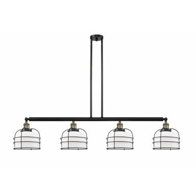 Bell Cage 4 Light Oversized Island Pendant 52.63 Inch Wide by Innovations - 214-G7-CE