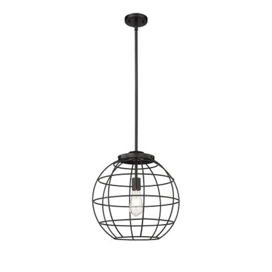 Lake Placid 1 Light Medium Pendant 18 Inch Tall by Innovations - 221-1S-BK-CE-16-BK