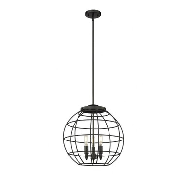 Lake Placid 3 Light Medium Pendant by Innovations - 221-3S-BK-CE-16-BK