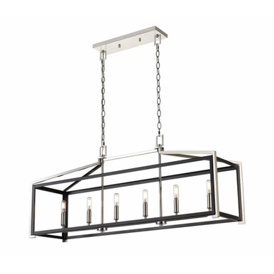 Wiscoy 6 Light Oversized Linear Pendant by Innovations - 376-6I-42