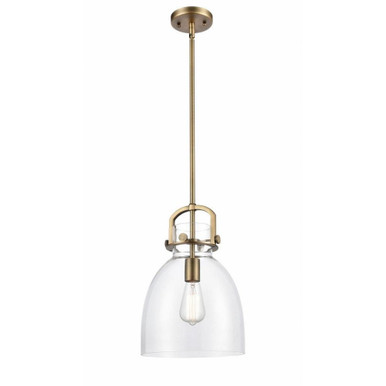 Newton Bell 1 Light Stem Mini Pendant 14.75 Inch Tall by Innovations - 410-1SM-G412-10