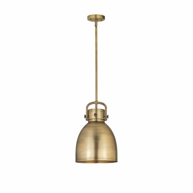 Newton Bell 1 Light Metal Shade Small Pendant 16.7 Inch Tall by Innovations - 410-1SM-M412-10