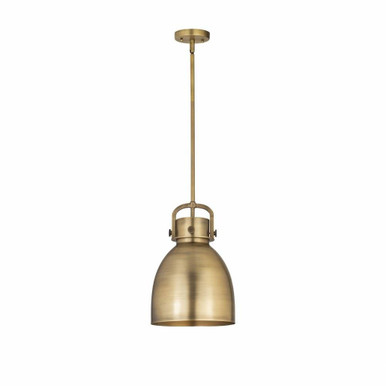 Newton Bell 1 Light Metal Shade Small Pendant 16.7 Inch Tall by Innovations - 410-1SM-M412-10