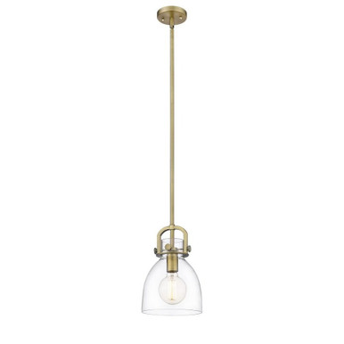 Newton Bell 1 Light Stem Mini Pendant 8 Inch Wide by Innovations - 410-1SS-G412-8