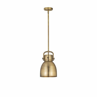 Newton Bell 1 Light Metal Shade Small Pendant 11.7 Inch Tall by Innovations - 410-1SS-M412-8