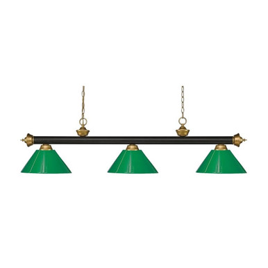 Riviera 3 Light Island/Billiard 16 x 16 Inch by Z-Lite 200-3BRZ+SG-PGR