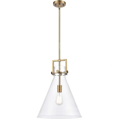 Newton 1 Light Cone Glass Medium Pendant by Innovations - 411-1S-14
