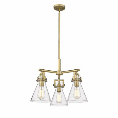 Newton Cone 3 Light Large Pendant 20.38 Inch Wide by Innovations - 411-3CR-G411-7