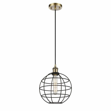 Lake Placid 1 Light Small Cord Hung Pendant 10 Inch Wide by Innovations - 516-1P-LP-10
