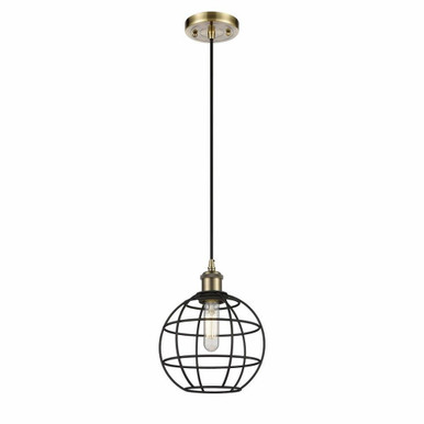 Lake Placid 1 Light Small Cord Hung Pendant 8 Inch Wide by Innovations - 516-1P-LP-8