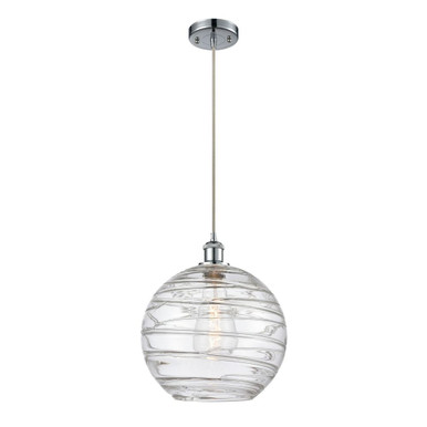 Athens Deco Swirl 1 Light Cord Hung Mini Pendant 13.38 X 12 by Innovations - 516-1P-G1213-12