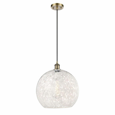White Mouchette 1 Cord Hung Medium Pendant 16.63 Inch Tall by Innovations - 516-1P-G1216-14