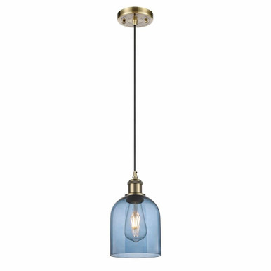 Bella 1 Light Mini Cord Hung Pendant 9.5 Inch Tall by Innovations - 516-1P-G558-6