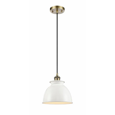Adirondack 1 Light Industrial Cord Hung Small Pendant by Innovations - 516-1P-M14