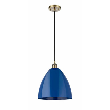 Plymouth Dome 1 Light Medium Cord Pendant 12 Inch Wide by Innovations - 516-1P-PLYM-12