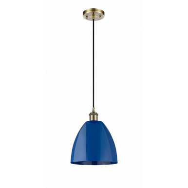 Plymouth Dome 1 Light Small Cord Pendant 9 Inch Wide by Innovations - 516-1P-PLYM-9