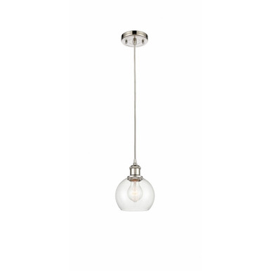 Athens 1 Light Mini Pendant 9.88 Inch Tall by Innovations - 516-1P-G12-6