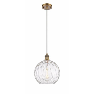 Athens Water Glass 1 Light Small Pendant 13 Inch Tall by Innovations - 516-1P-G1215-10
