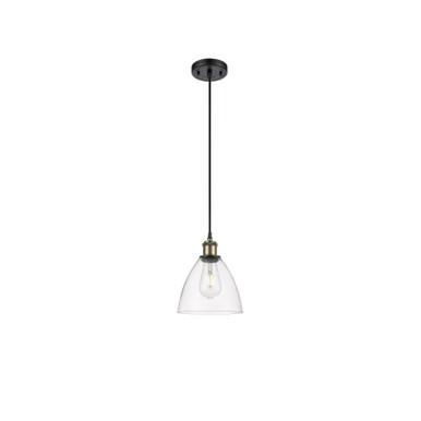 Bristol 1 Light Glass Cord hung Mini Pendant 9.5X7.5 Inch by Innovations - 516-1P-GBD-75