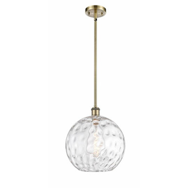 Athens Water Glass 1 Light Industrial Medium Pendant by Innovations - 516-1S-G1215-12