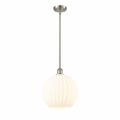 White Venetian 1 Light Stem Hung Pendant by Innovations 516-1S-G1217-12 - 516-1S-G1217-12