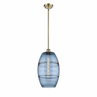Vaz 1 Light Small Stem Hung Pendant Pendant 18.5 Inch Tall by Innovations - 516-1S-G557-10