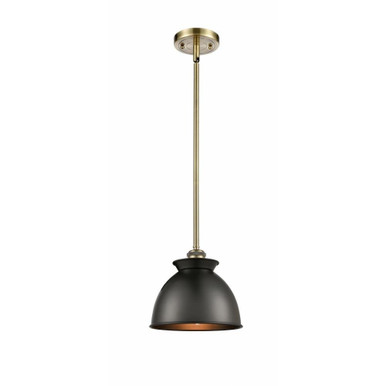 Adirondack 1 Light Industrial Stem Hung Small Pendant by Innovations - 516-1S-M14