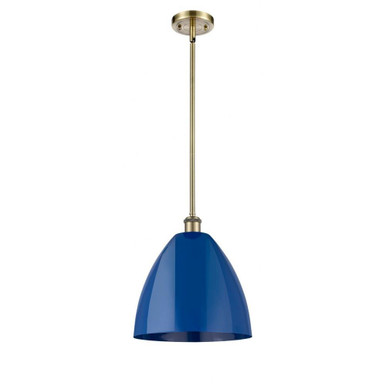 Plymouth Dome 1 Light Medium Stem Pendant 12 Inch Wide by Innovations - 516-1S-PLYM-12