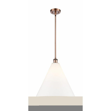 Berkshire 1 Light Medium Pendant 16.75 Inch Tall by Innovations - 516-1S-GBC-16