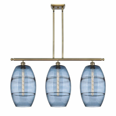 Vaz 3 Light Stem Hung Island Pendant 19 Inch Tall by Innovations - 516-3I-G557-10