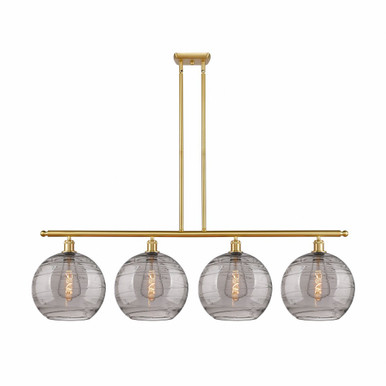 Athens Deco Swirl 4 Oversized Island Pendant 50.25 Inch Wide by Innovations - 516-4I-G1213-12
