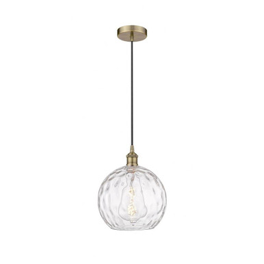 Athens Water Glass 1 Light Small Pendant 12.75 Inch Tall by Innovations - 616-1P-G1215-10