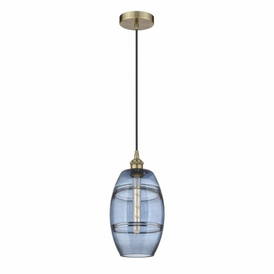 Vaz 1 Light Small Cord Hung Pendant 9.88 Inch Tall by Innovations - 616-1P-G557-8