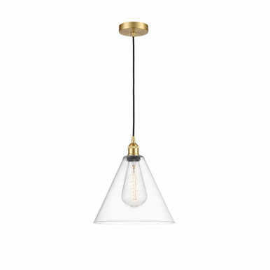 Berkshire 1 Light Medium Cord Hung Pendant 14 Inch Tall by Innovations - 616-1P-GBC-12