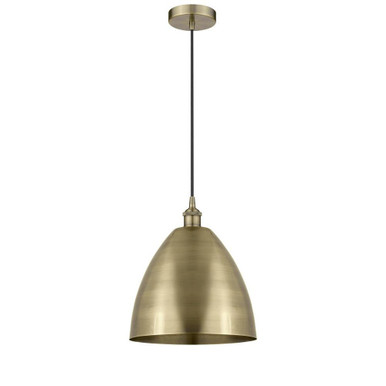 Edison Dome 1 Light Medium Cord Hung Pendant 14.75 Inch Tall by Innovations - 616-1P-MBD-12