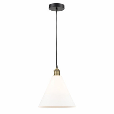 Edison Glass Cone 1 Light Medium Pendant by Innovations - 616-1P-GBC-12C