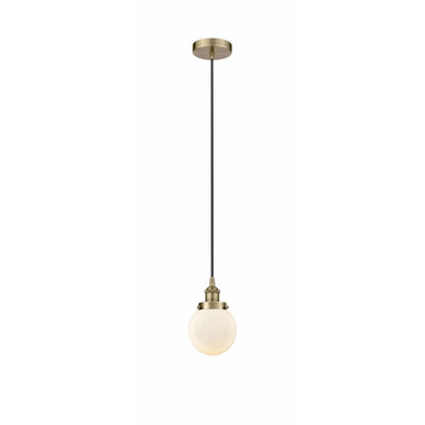 Beacon 1 Light Mini Pendant 6 Inch Wide by Innovations - 616-1PH-G20-6