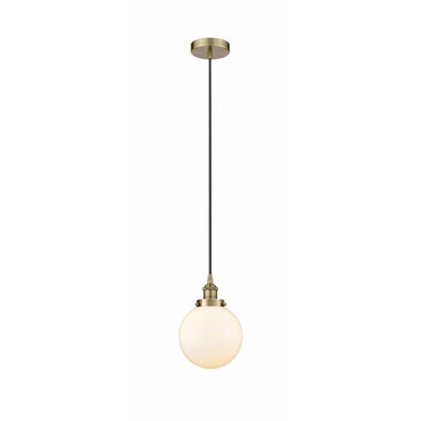 Beacon 1 Light Small Pendant 8 Inch Wide by Innovations - 616-1PH-G20-8