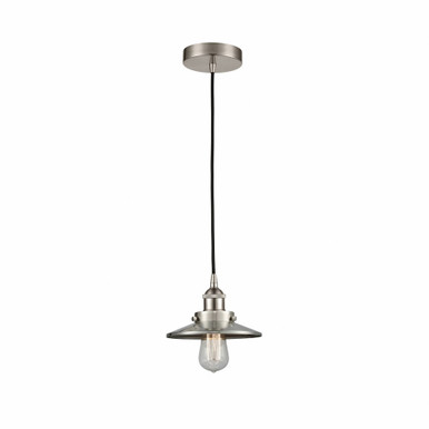 Railroad 1 Light Small Cord Hung Pendant 9.75 Inch Tall by Innovations - 616-1PH-M1-M7