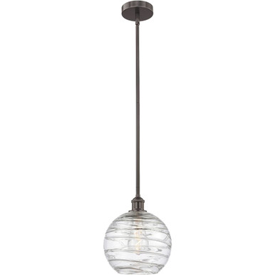 Athens Deco Swirl 1 Light Stem Mini Pendant 11.13 X 10 by Innovations - 616-1S-G1213-10