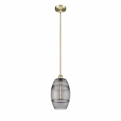 Vaz 1 Light Small Stem Hung Pendant 9.38 Inch Tall by Innovations - 616-1S-G557-8